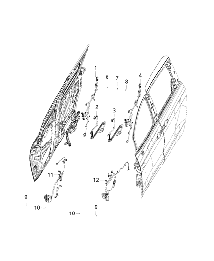 2020 Dodge Grand Caravan Wiring-Sliding Door Track Diagram for 68211876AA