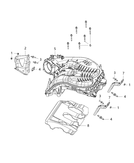 2015 Chrysler 200 Engine Intake Manifold Diagram for 68240667AA