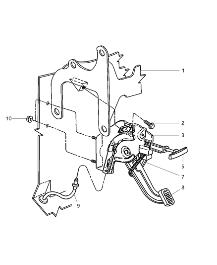 2001 Dodge Ram Van Parking Brake Lever Diagram