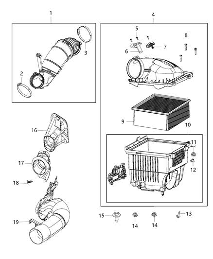 2013 Ram 3500 Pickup Air Cleaner Diagram 2