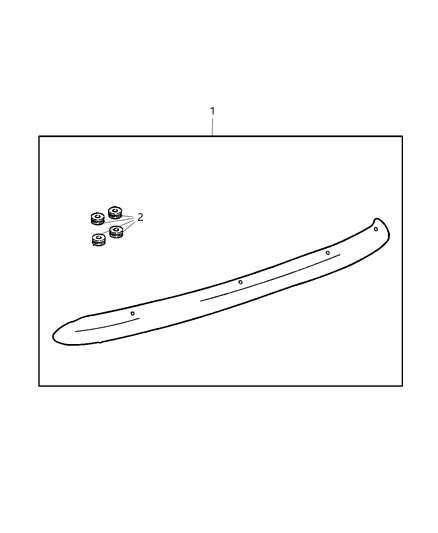 2004 Dodge Durango DEFLECTOR-Air - Front Diagram for 82208416AB