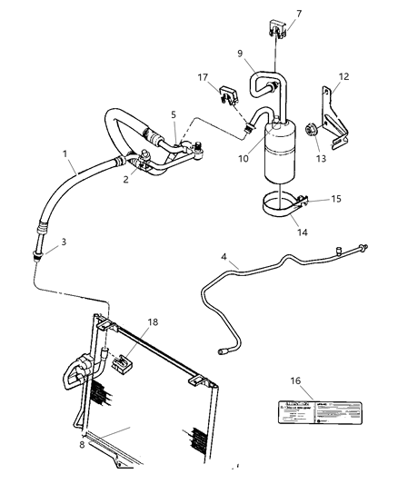 2001 Jeep Wrangler Plumbing - HEVAC Diagram 1