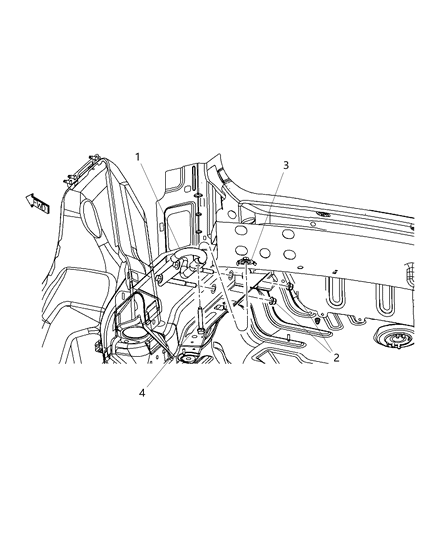 2015 Jeep Compass Tow Hooks & Hitches, Rear Diagram