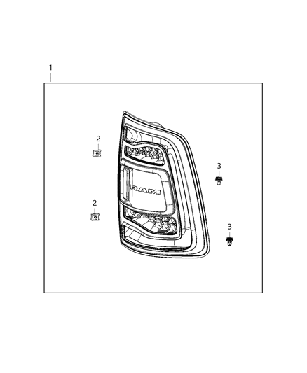 2020 Ram 2500 Parts, Tail Lamps Service Diagram 4