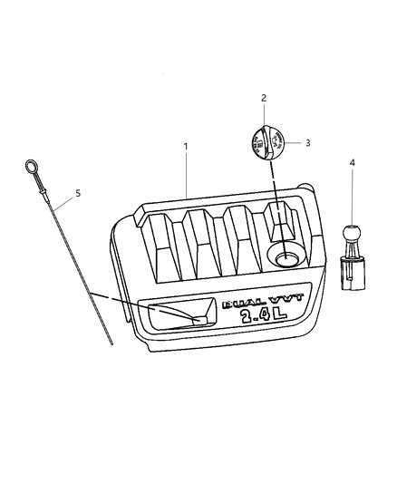 2008 Dodge Caliber Engine Cover & Related Parts Diagram 3