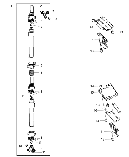 2012 Ram 2500 Shaft - Drive Diagram 2