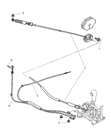 2004 Dodge Stratus Gear Shift Cables Diagram 1