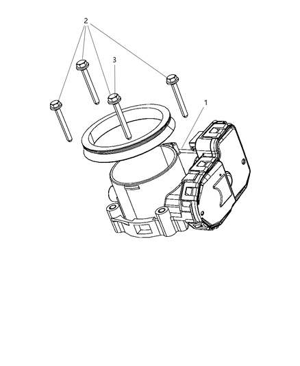 2008 Dodge Dakota Throttle Body & Related Diagram