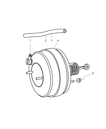 2004 Jeep Grand Cherokee Booster-Power Brake Diagram for 5011261AB