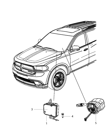 2018 Dodge Durango Modules, Brake, Suspension & Steering Diagram