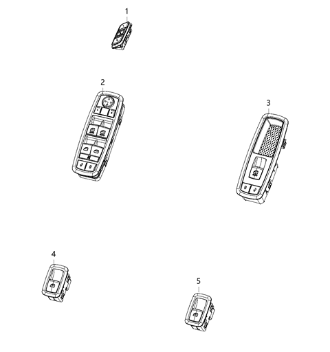 2021 Dodge Durango Switch-Memory Selector Diagram for 68472839AA