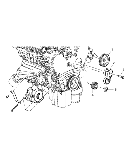 2010 Chrysler 300 Pulley & Related Parts Diagram 2