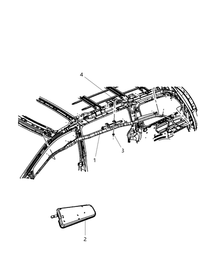 2015 Chrysler Town & Country Side Curtain Air Bag Diagram for 68213592AA