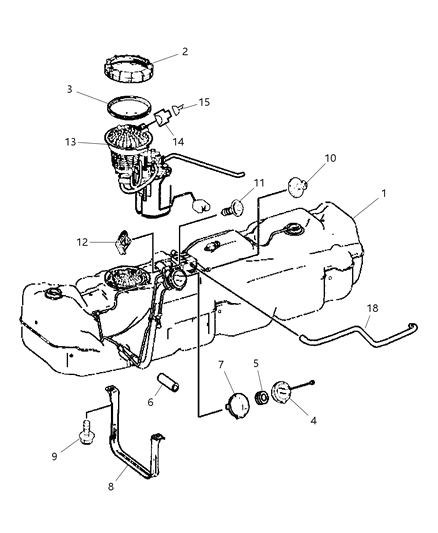 2009 Dodge Sprinter 2500 Module-Fueltank-Diesel Diagram for 68024008AA