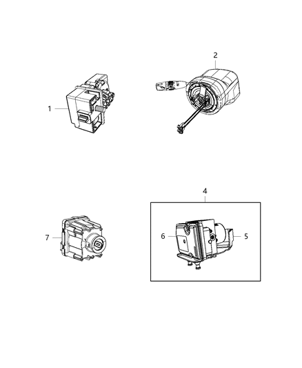 2014 Jeep Cherokee Modules, Brake, Suspension & Steering Diagram