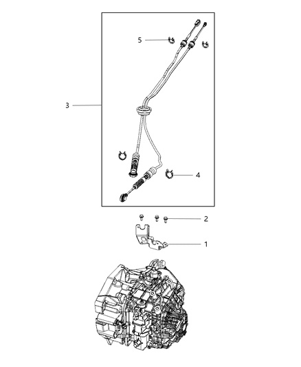 2011 Dodge Journey Gear Shift Cable And Bracket Diagram