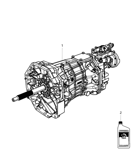 2017 Dodge Challenger Transmission / Transaxle Assembly Diagram
