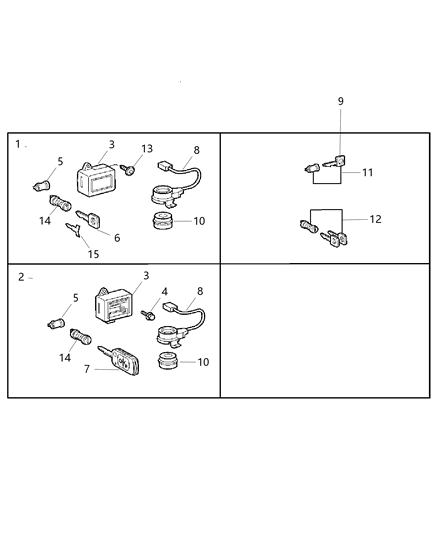 2002 Dodge Sprinter 2500 Cylinder-Ignition Lock Diagram for 5104095AA