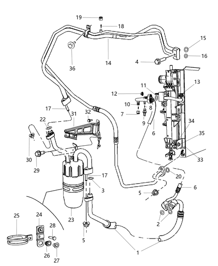 2014 Chrysler 200 A/C Plumbing Diagram
