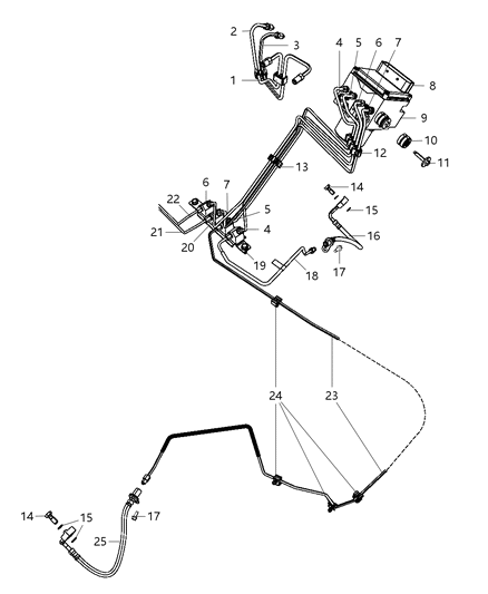 2012 Ram 1500 GROMMET-Hydraulic Control Unit Diagram for 68057178AA