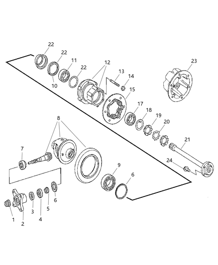 2007 Dodge Sprinter 3500 Differential Assembly-Rear Axle Diagram for 68019072AA