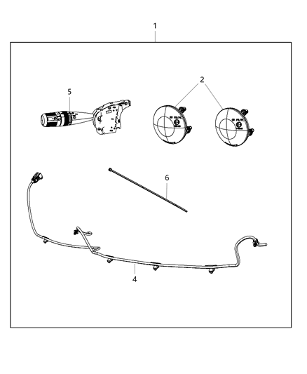 2014 Jeep Compass Light Kit - Fog Diagram 1