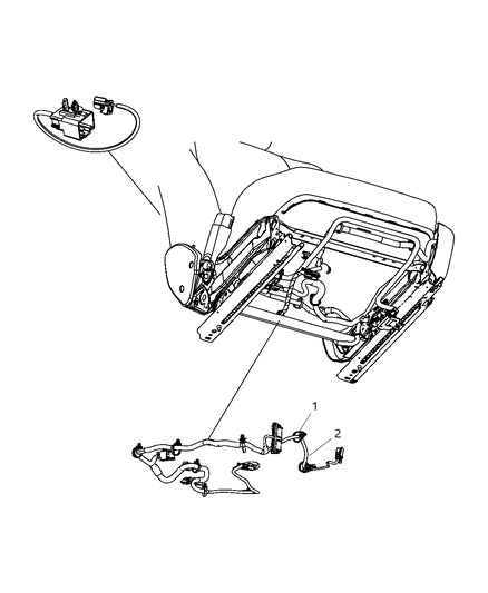 2010 Dodge Challenger Wiring - Seats Front Diagram