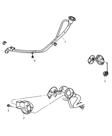 2006 Dodge Durango Tube-Fuel Filler Diagram for 52855818AA