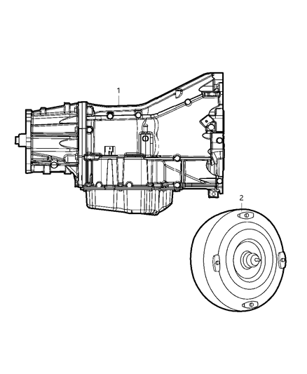 2007 Jeep Wrangler Trans Pkg-With Torque Converter Diagram for 68004261AA