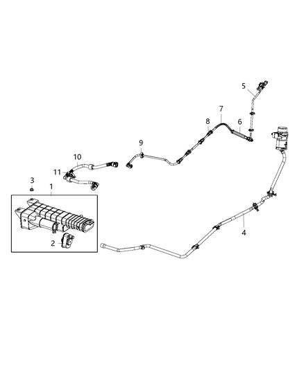 2019 Ram ProMaster City Hose Diagram for 68479177AA