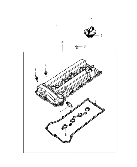 2013 Dodge Avenger Cylinder Head & Cover Diagram 4