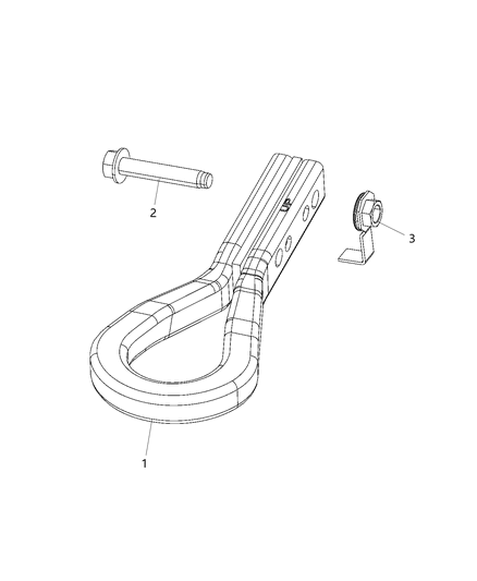 2019 Ram 4500 Tow Hooks, Front Diagram