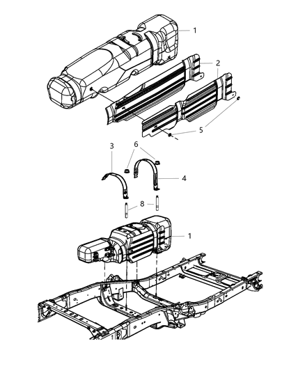 2009 Dodge Ram 3500 Fuel Tank & Related Diagram