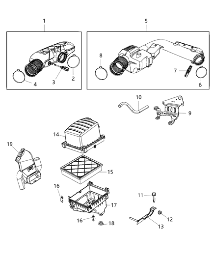 2021 Jeep Grand Cherokee Ball Stud-Engine Cover Attach Diagram for 6512463AA