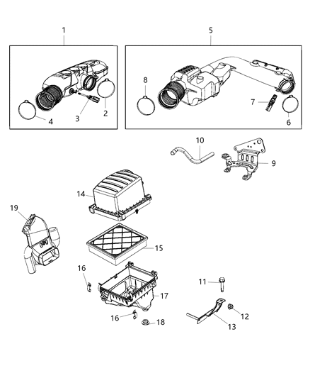 2021 Jeep Grand Cherokee Air Cleaner Diagram 1