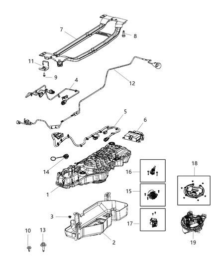 2020 Jeep Compass Hose-Exhaust Fluid Diagram for 68368151AD