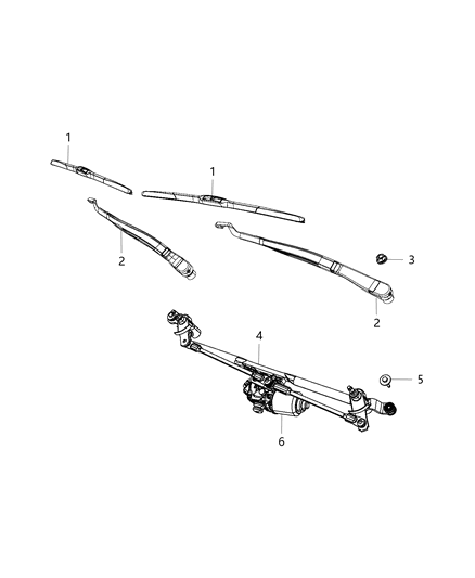 2018 Jeep Grand Cherokee Front Wiper System Diagram