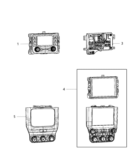 2019 Ram 2500 Radio-Multi Media Diagram for 68399199AD