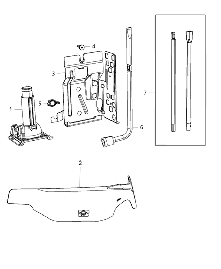 2019 Ram 2500 Jack Assembly & Tools Diagram