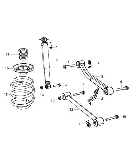 2016 Jeep Wrangler ABSORBER Pkg-Suspension Diagram for 68307278AA