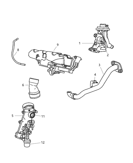 2005 Chrysler PT Cruiser Gasket Diagram for 5080405AA