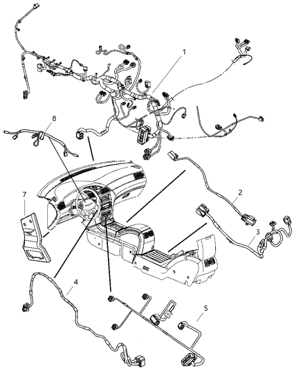 2007 Chrysler Pacifica Wiring-Steering Wheel Diagram for 68003848AA