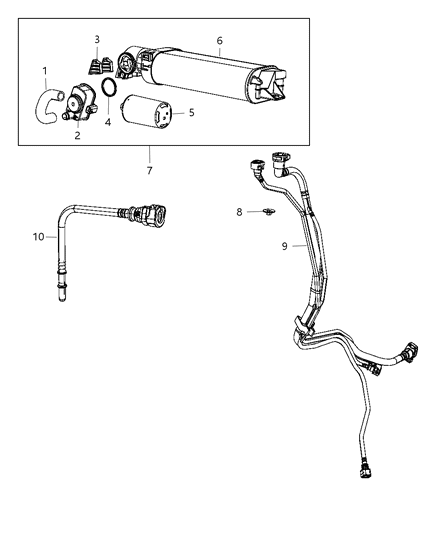 2011 Dodge Charger Vacuum Canister & Leak Detection Pump Diagram