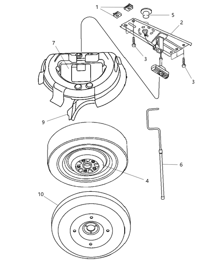 2007 Chrysler Town & Country Winch Assy. Diagram