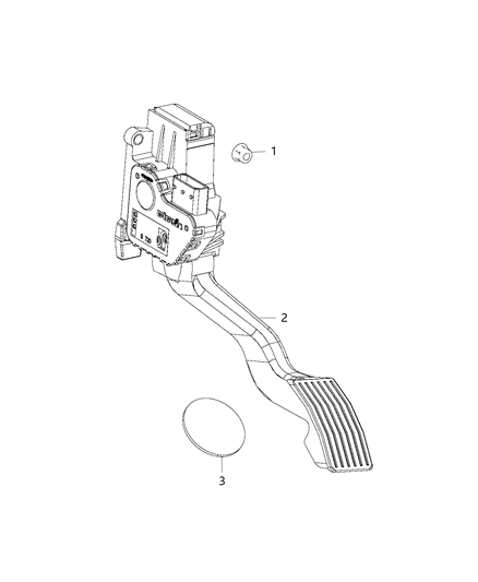 2014 Ram ProMaster 3500 Button-Accelerator Pedal Diagram for 68118352AA