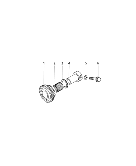 2009 Jeep Compass Input Shaft , Counter Shaft And Reverse Shaft Diagram 3