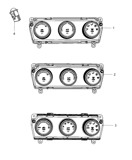 2013 Jeep Wrangler Control-Auto Temp Control Diagram for 55111170AF