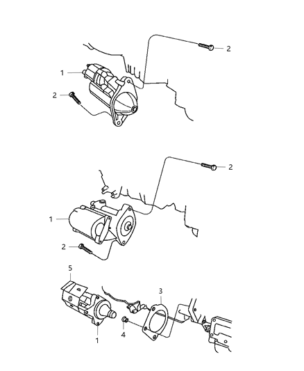2002 Chrysler Sebring Electrical Engine Starter Diagram for 5033067AC