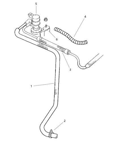 1997 Dodge Ram Wagon Emission Control Vacuum Harness Diagram