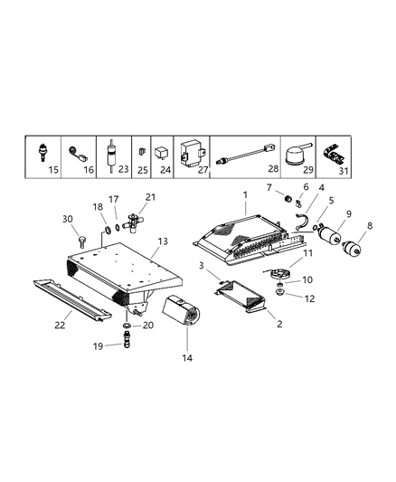 2004 Dodge Sprinter 2500 Drier Diagram for 5138890AA